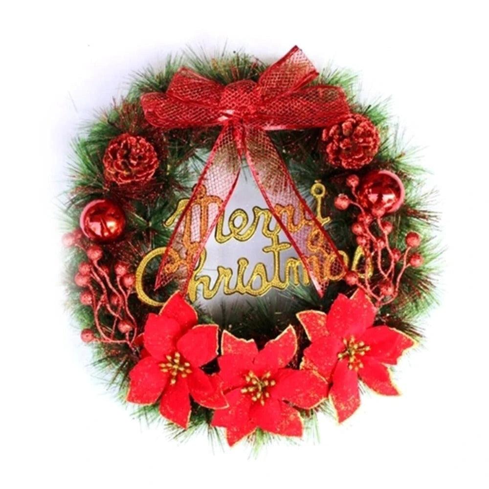 Christmas Front Door Wreath with LED Lights - Lifelike Holiday Decor | Christmas Trees USA