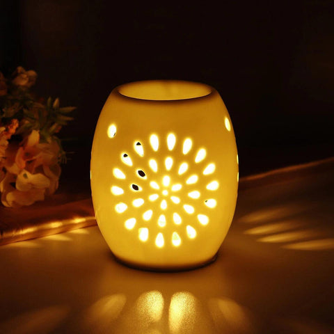 Electric Floral Wax Melt Burner Essential Oil Candle Melt Wax Warmer
