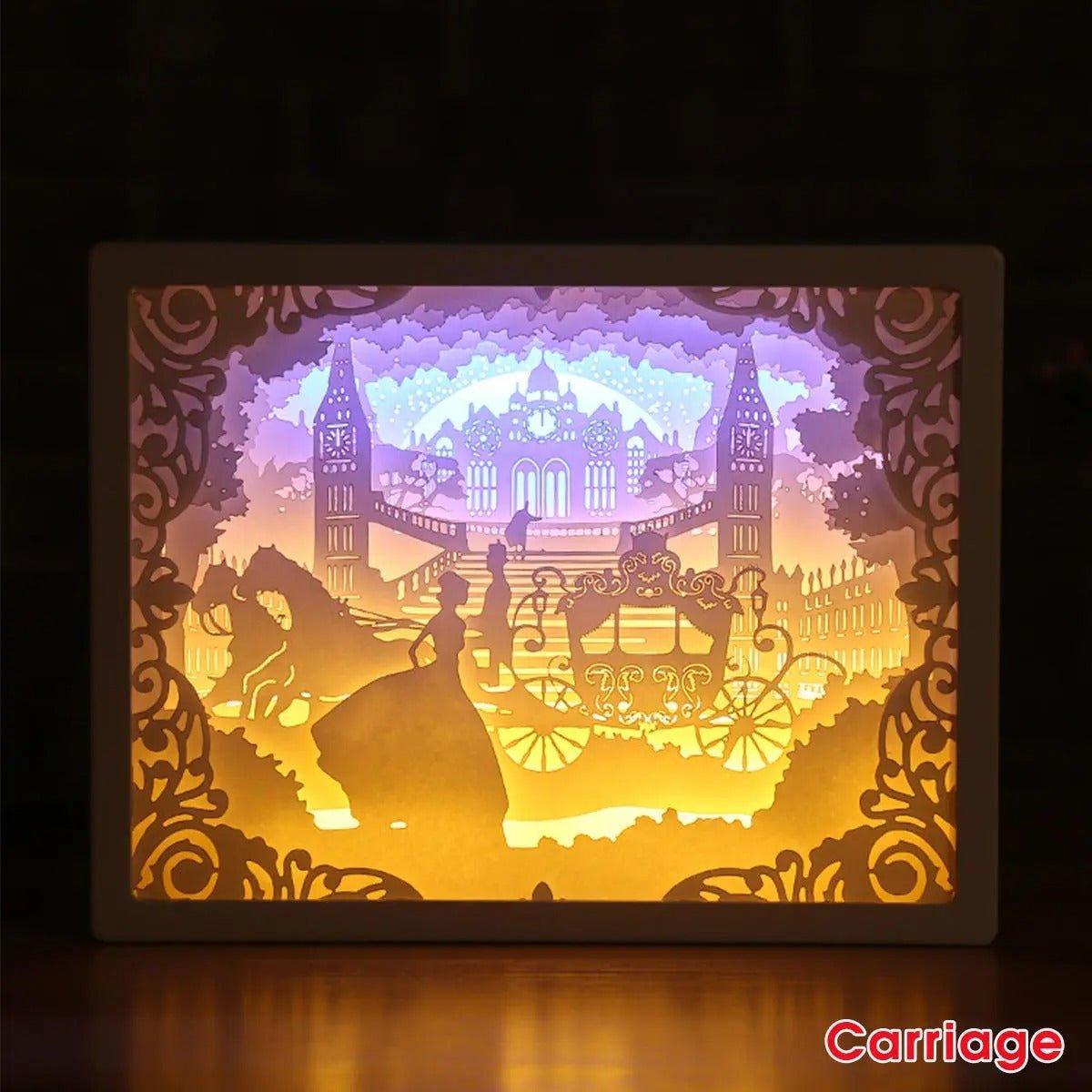 Christmas LED Carving Night Light – 3D Shadow Paper Sculpture Lamp for Room Decor | Christmas Trees USA