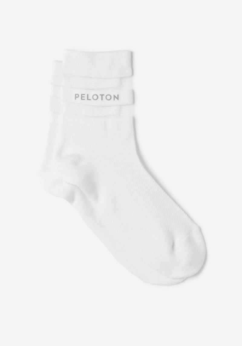 Cotton Mesh Stripe Crew Sock
