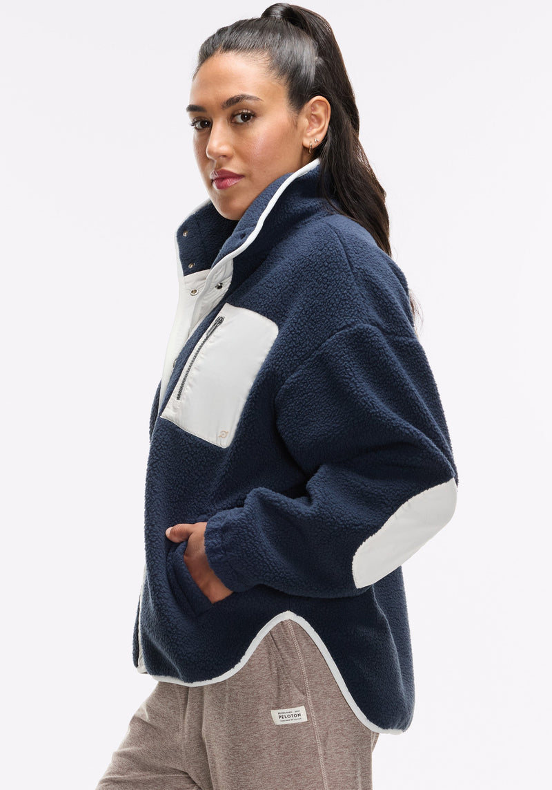 Cozy Fleece Snap Front Jacket