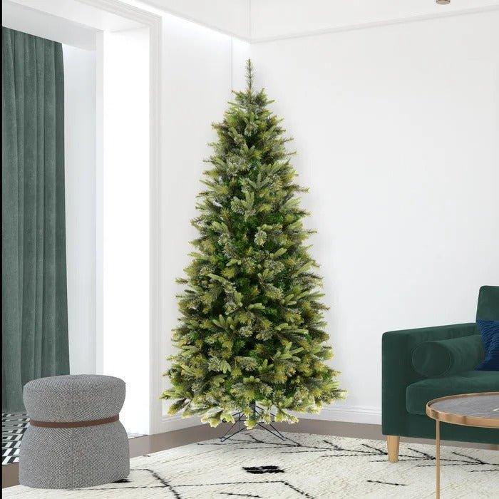 Cashmere Pine Artificial Christmas Tree – 8.5' Full, Lush Pine with PVC/PE Tips, Metal Stand