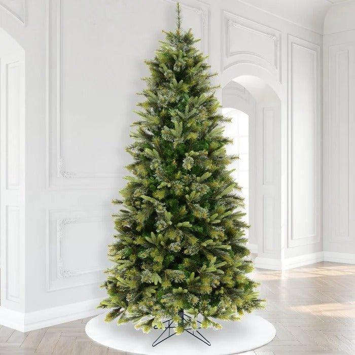 Cashmere Pine Artificial Christmas Tree – 8.5' Full, Lush Pine with PVC/PE Tips, Metal Stand