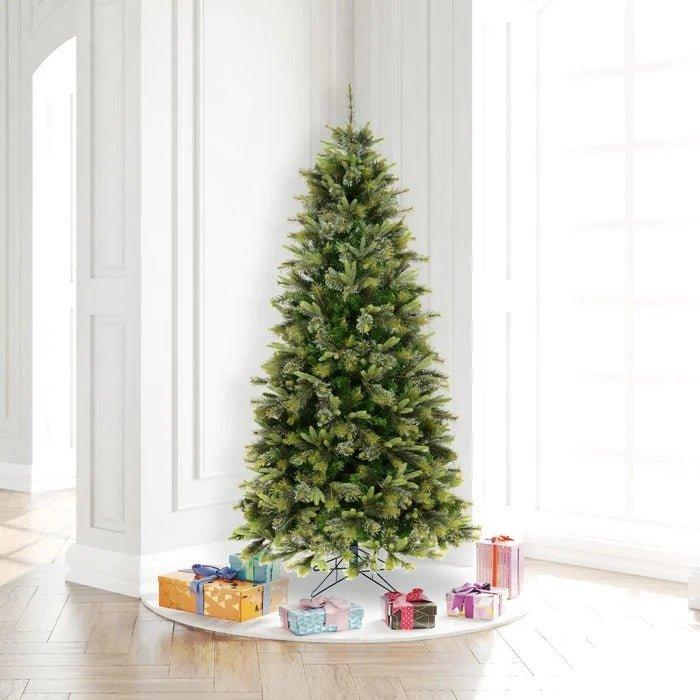 Cashmere Pine Artificial Christmas Tree – 8.5' Full, Lush Pine with PVC/PE Tips, Metal Stand