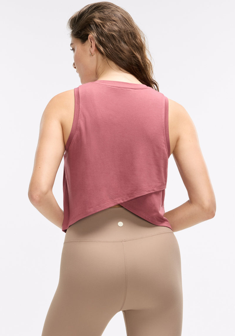 Drapey Interlock Splice Back Muscle Tank