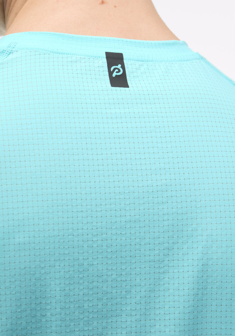 Grid Jacquard Colorblock Short Sleeve