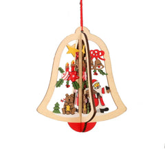 Wooden Hanging Pendants Star, Xmas Tree, Bell  Ornaments Decor