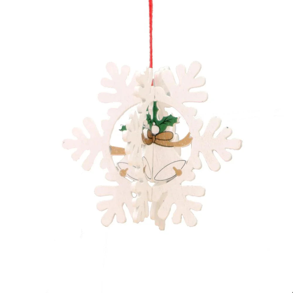 Wooden Hanging Pendants Star, Xmas Tree, Bell  Ornaments Decor
