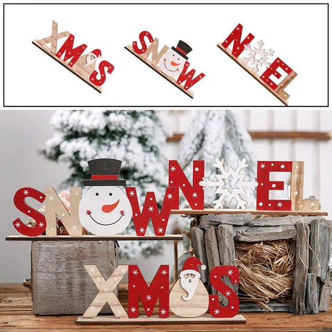 "Snow Xmas Wooden Ornaments - Festive Home Décor | Christmas Trees USA"