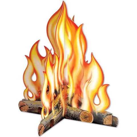 3D Flame Cardboard Christmas Decoration - Festive Holiday Decor