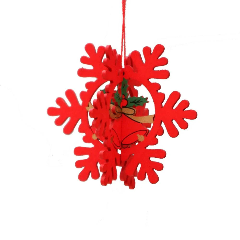 Wooden Hanging Pendants Star, Xmas Tree, Bell  Ornaments Decor