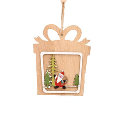 Wooden Hanging Pendants Star, Xmas Tree, Bell  Ornaments Decor