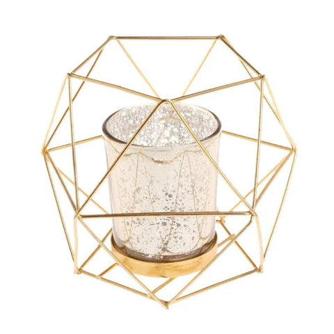 3D Geometric Candlestick Metal Candle Holder