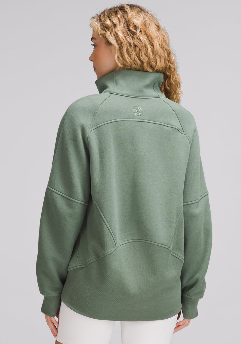 Scuba Oversized Funnel-Neck Half Zip | Long