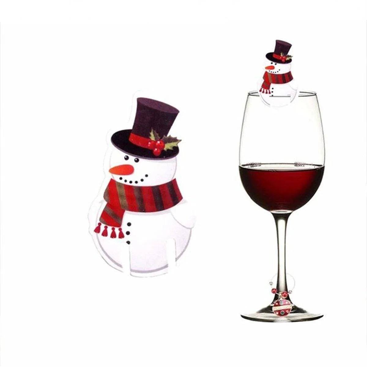Christmas Cup Cards - Festive Party Drink Markers (10 Pack)