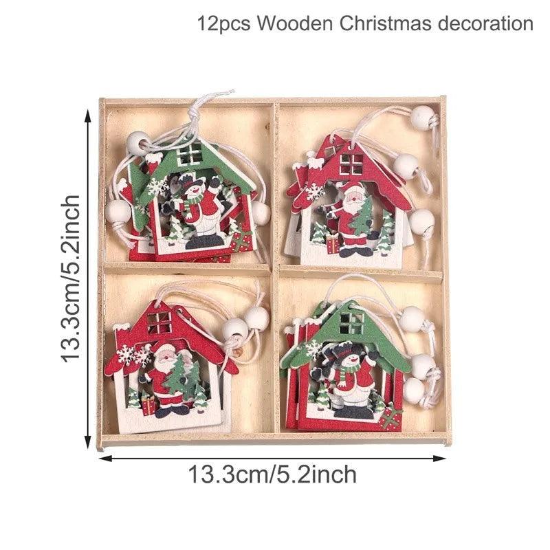 Wooden Christmas Pendant Merry Christmas Decor
