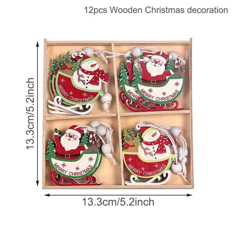 Wooden Christmas Pendant Merry Christmas Decor