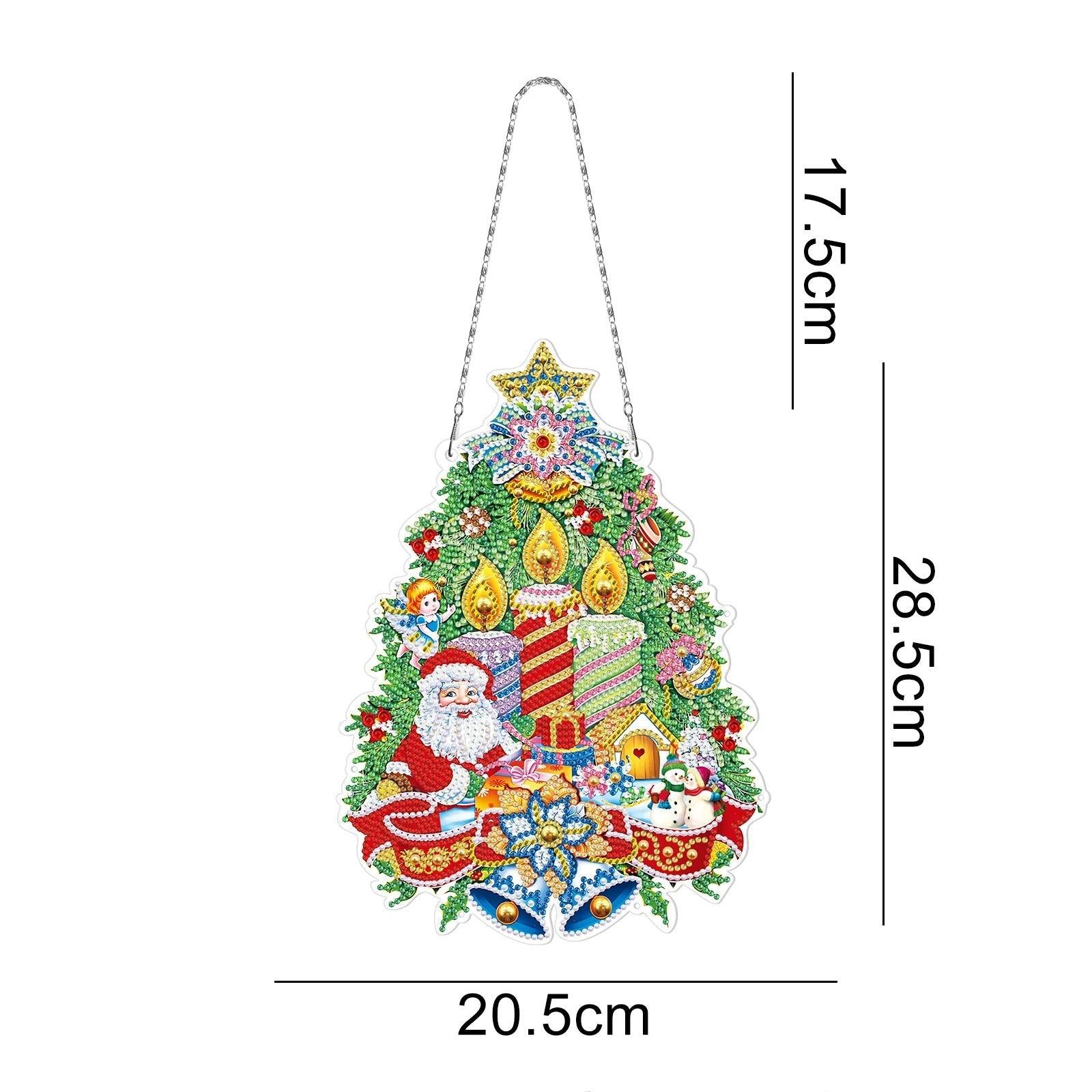 Christmas LED Light Diamond Mosaic Wreath | Special Shaped DIY Holiday Decoration