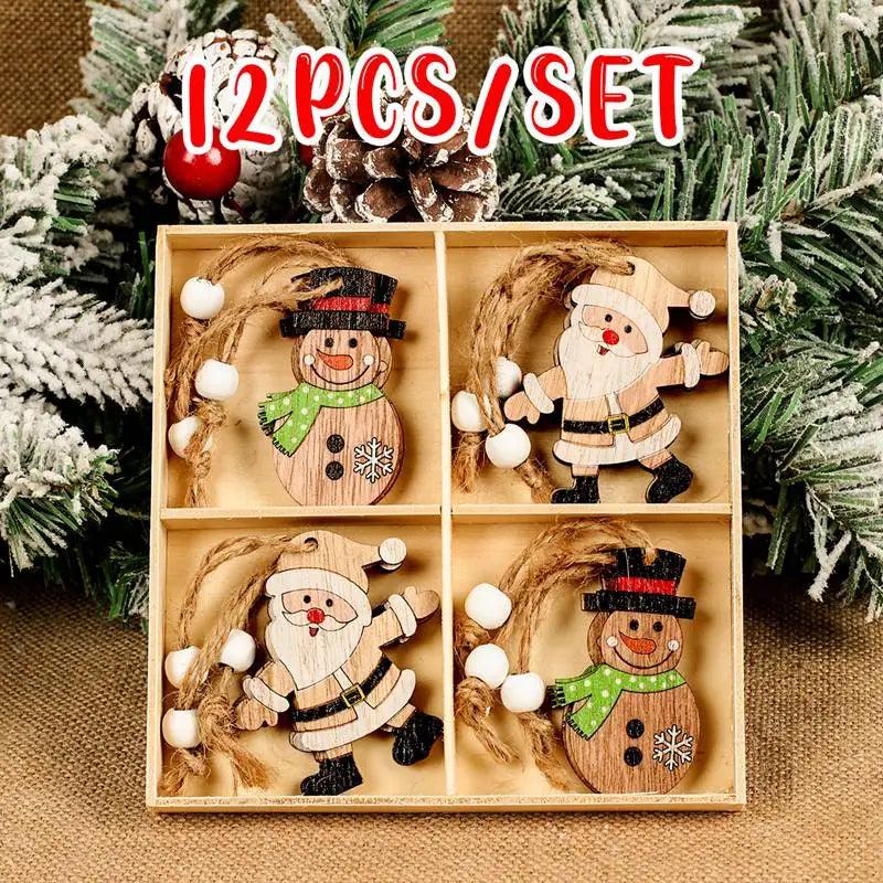 Wooden Christmas Pendant Merry Christmas Decor