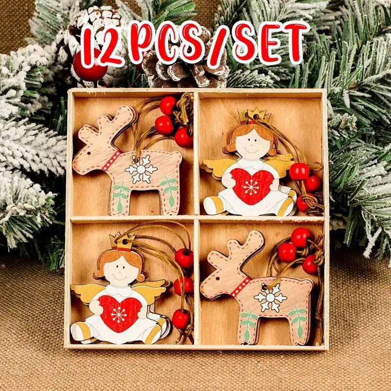Wooden Christmas Pendant Merry Christmas Decor