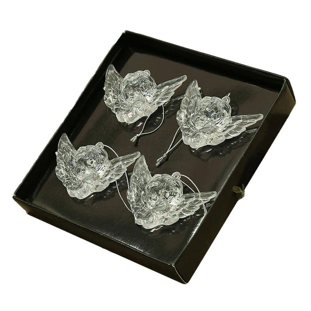 Christmas Crystal Snowflake Ornaments - Festive Transparent Tree Decor