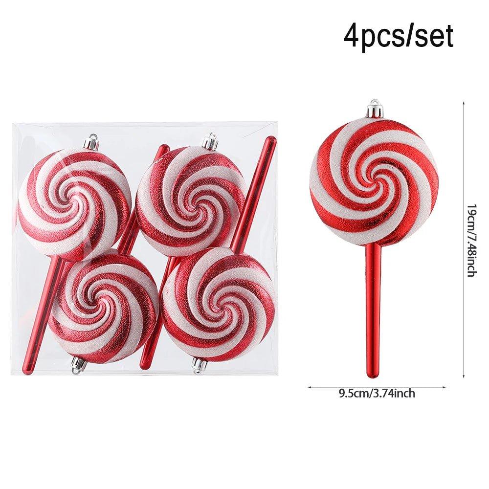 Christmas Big Lollipop Candy Cane Pendant