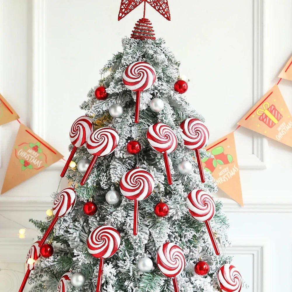 Christmas Big Lollipop Candy Cane Pendant