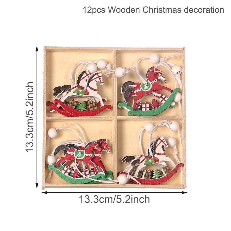 Wooden Christmas Pendant Merry Christmas Decor