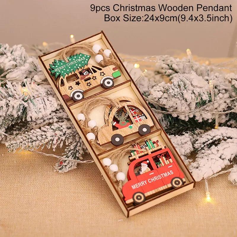 Wooden Christmas Pendant Merry Christmas Decor