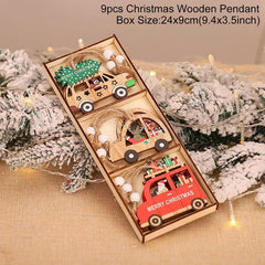 Wooden Christmas Pendant Merry Christmas Decor