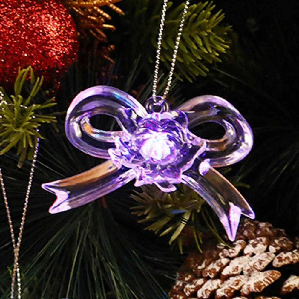 Christmas Crystal Snowflake Ornaments - Festive Transparent Tree Decor