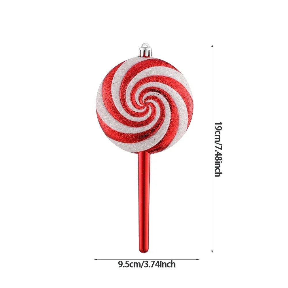 Christmas Big Lollipop Candy Cane Pendant
