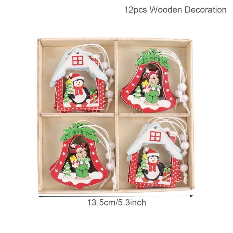 Wooden Christmas Pendant Merry Christmas Decor