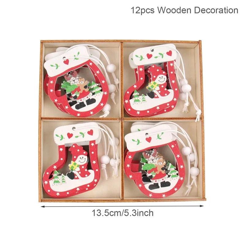 Wooden Christmas Pendant Merry Christmas Decor