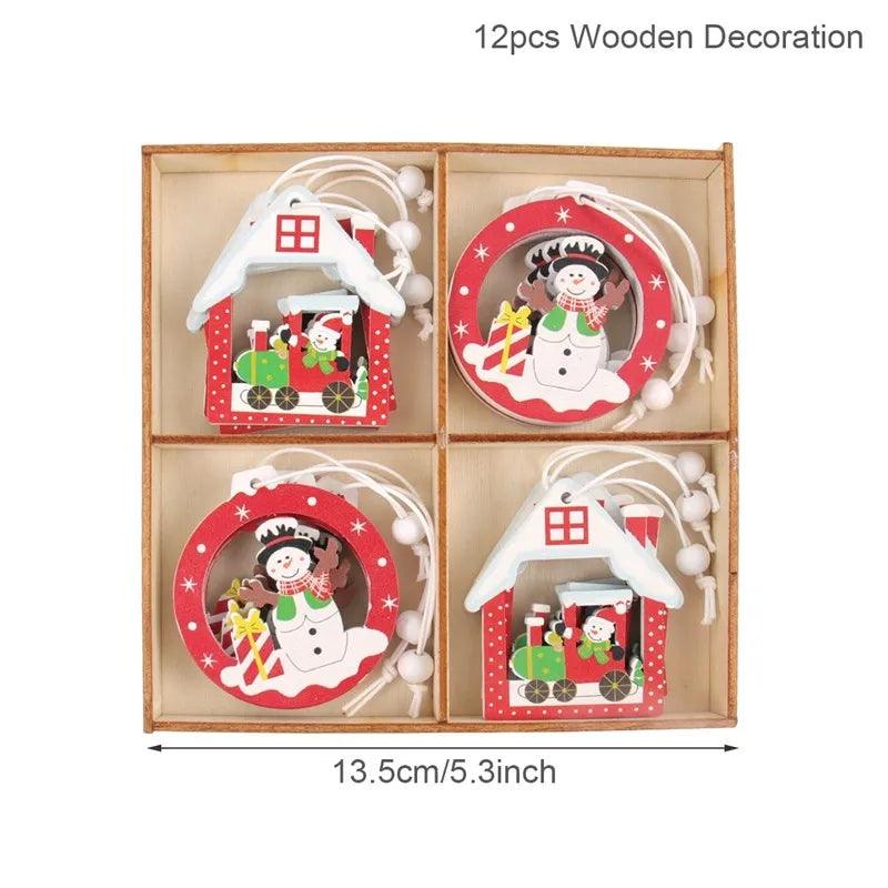 Wooden Christmas Pendant Merry Christmas Decor