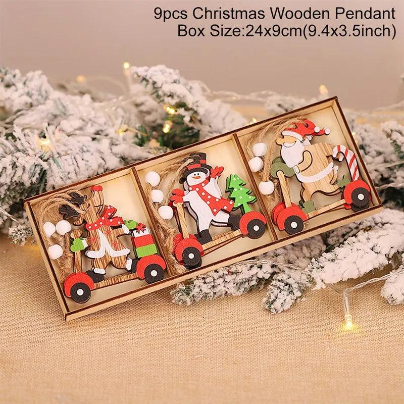 Wooden Christmas Pendant Merry Christmas Decor