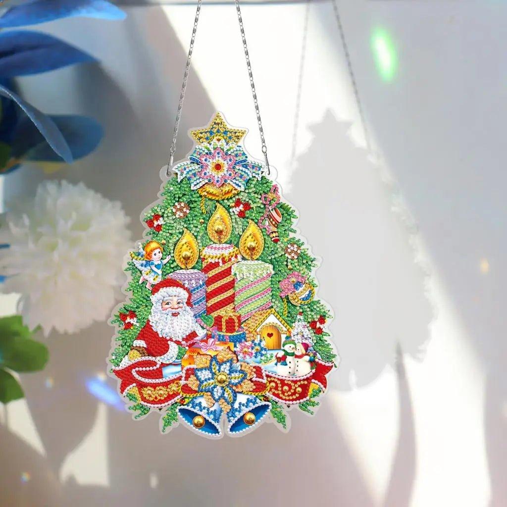 Christmas LED Light Diamond Mosaic Wreath | Special Shaped DIY Holiday Decoration