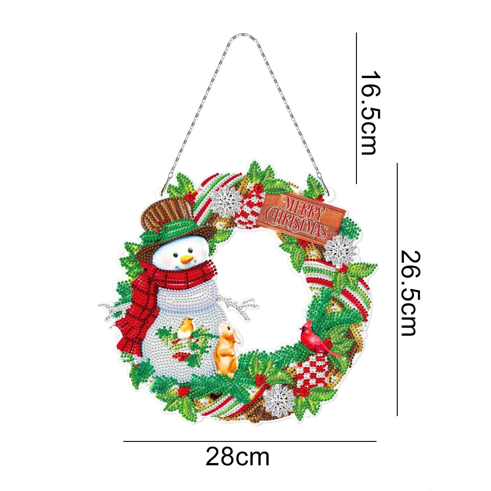 Christmas LED Light Diamond Mosaic Wreath | Special Shaped DIY Holiday Decoration