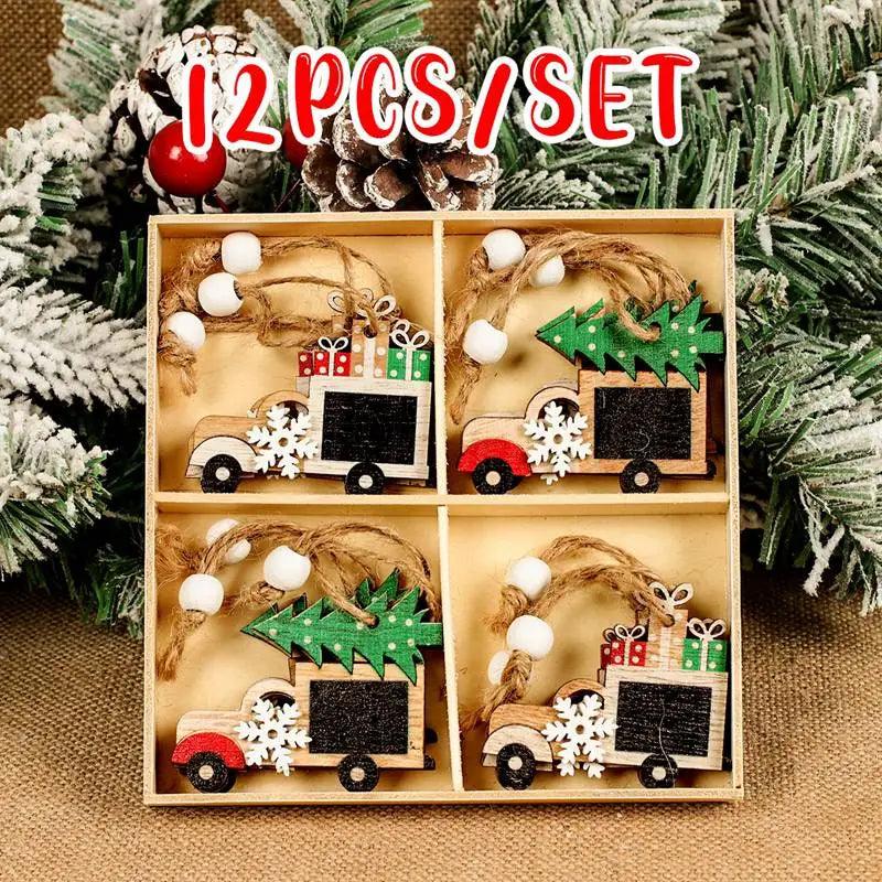 Wooden Christmas Pendant Merry Christmas Decor