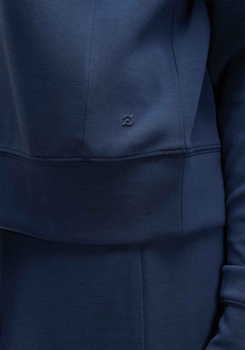 Washed Interlock Pintuck Crewneck
