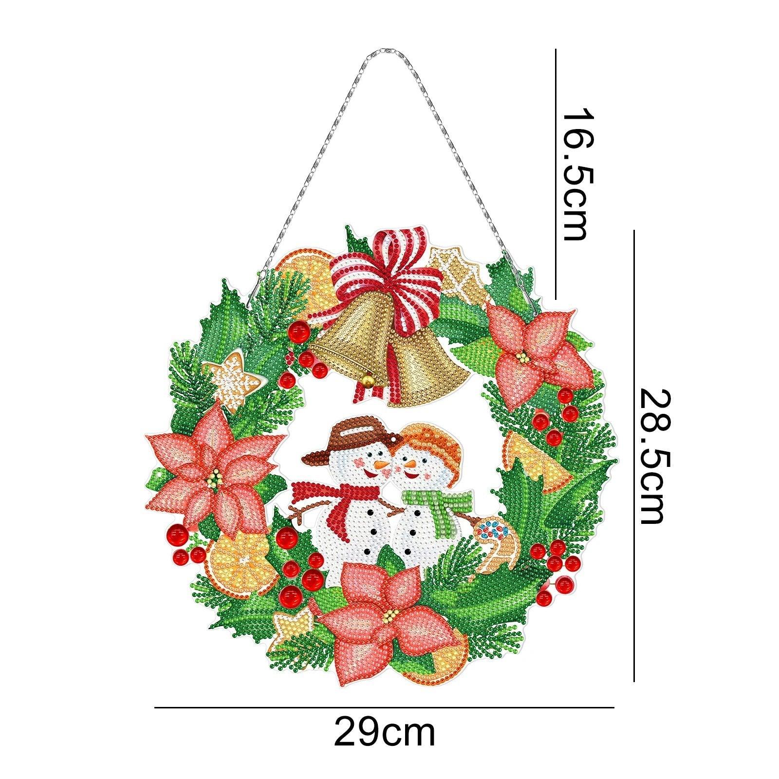 Christmas LED Light Diamond Mosaic Wreath | Special Shaped DIY Holiday Decoration