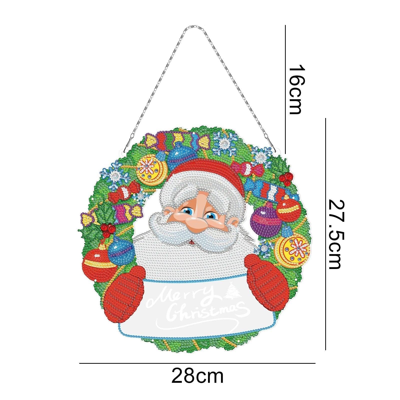 Christmas LED Light Diamond Mosaic Wreath | Special Shaped DIY Holiday Decoration