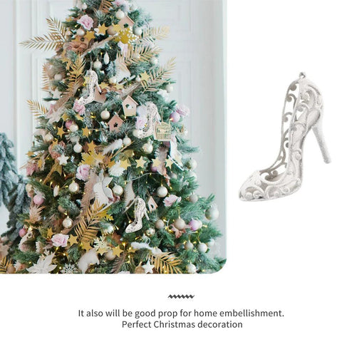 12Pcs High Heel Shoes Hanging Ornaments for Christmas Tree – Elegant Party Decor