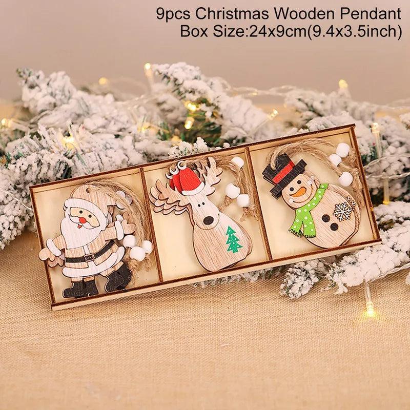 Wooden Christmas Pendant Merry Christmas Decor