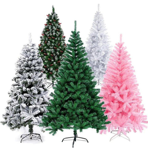 4/5/6ft Artificial Christmas Pine Tree - PVC, Eco-Friendly with Sturdy Metal Stand