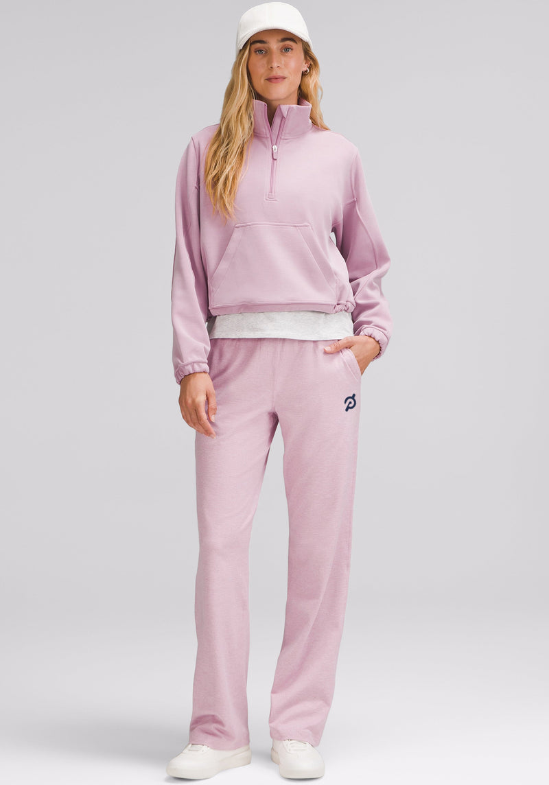 Soft Jersey Straight-Leg Mid-Rise Pant