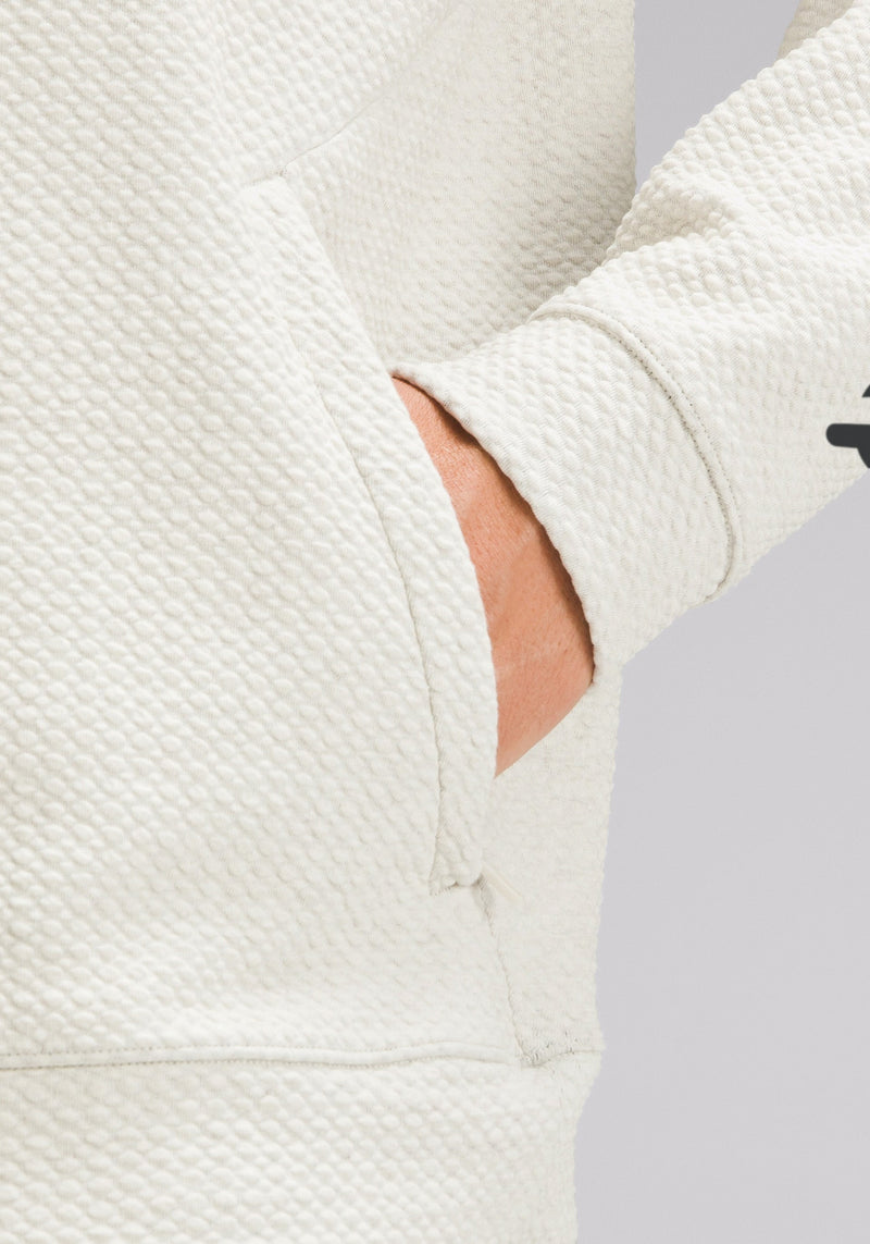 Textured Double-Knit Cotton Hoodie