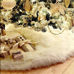White Snowflake Plus Christmas Tree Skirt