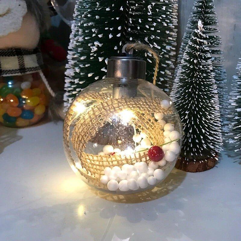 Christmas Hanging Ball LED Night Light - Transparent Luminous Decoration | Christmas Trees USA