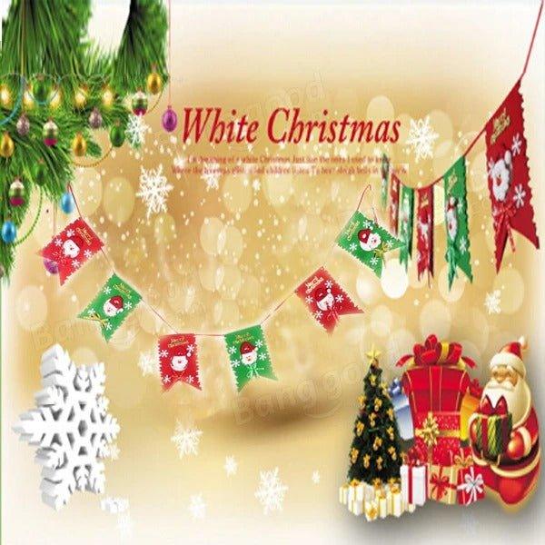 Christmas Hanging Flags – Festive Non-Woven Decor for Holiday Atmosphere